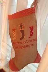 Madame Chantilly Santa Stop Here Stocking