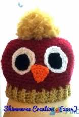 Shimmeree Creations -Jenn Mulherin- Crochet Bird Winter Hat-free
