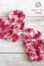 Spin and Yarn Crochet - Jillian Hewitt - Heart Shaped Dish Scrubby - Free