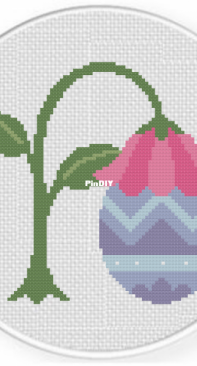 Daily Cross Stitch - Easter Egg Plant