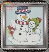 Grans Stitch Niche - Snowmen - Free