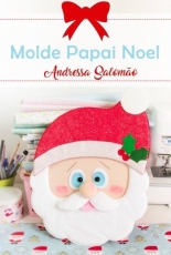 Pontinhos de Amor - Andressa Salomão - Molde Papai Noel -  Felt pattern - Portuguese