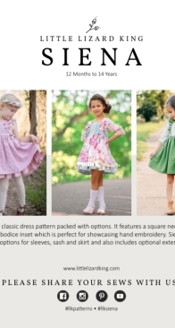 Little Lizard King - Siena Girls - Sizes 12 Months - 14 Years
