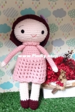 Short hair girl in pink