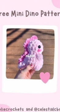 Nicolie Crochets and Celestial Cb Crochets - Nicole Wolf and Celeste Burgeson - Mini Dino - Free