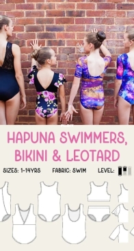 Tadah Patterns - TP2001 - Hapuna Swimmers and Leotard - Sizes 1-14