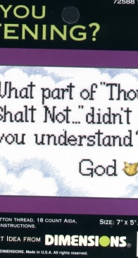 Dimensions - Are You Listening - 72588 - Thou Shalt Not