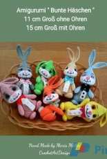 Crochet Art Design- Maria Muller- Amigurumi Colorful Bunnies  - German