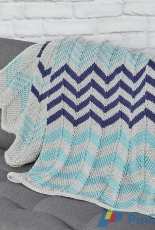 Red Heart-LM5427- Relaxing Ripple Throw by Lisa Gentry -Free