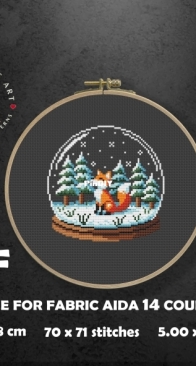 Max Stitches Art - Winter Fox by Liudmila