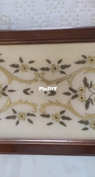 Embroidered  tray