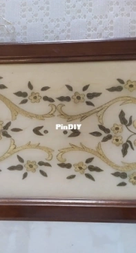 Embroidered  tray