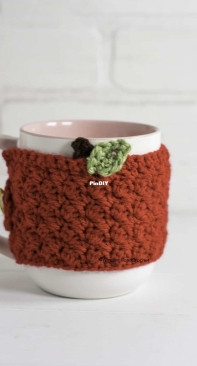 Winding Road Crochet - Lindsey Dale - Teachers Apple Coffee Cup Cozy - Free