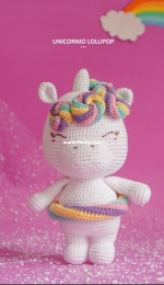 Aquariwool - Nguyễn Thanh Hương - Lollipop unicorn - Unicornio Lollipop - Spanish