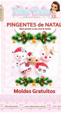 Zilma Rocha - Costurando Sonhos - Christmas Ornamente - Pingentes de Natal - Portuguese - Free
