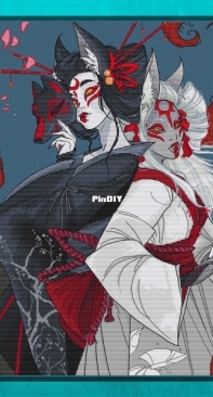 Kitsune Sisters by Gulnaz Barieva