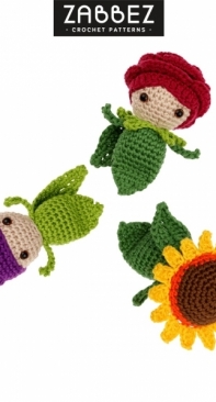 Zabbez - Bas den Braver - Mini Flower Friends - Mini Sunflower Sem, Rose Robyn, Tulip Tommie - Mini Girasole Sem, Rosa Robyn, Tulipano Tommie - Italian