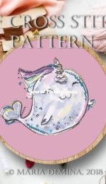 Little Room in the Attic - Baby Narwhal by Maria Demina