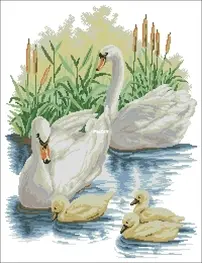 Vervaco 70.685 Swan Family on the River XSD