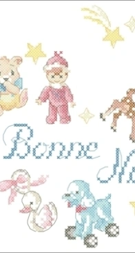 Les Brodeuses Parisiennes LBP - Suspension ''nuage'' et ruban rose XSD + PCS