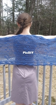 Leaves on a Lattice Shawl by Jennifer Turmel-Free