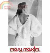Mary Maxim  1175-6-7-8N - V-Back Dolman Sweater