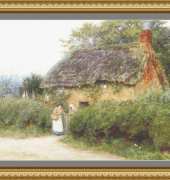 Classic Cross Stitch NEW128 - Cottage With Sunflowers