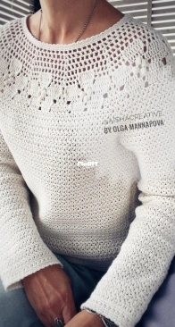 AishaCreative - Olga Mannapova - Ольга Маннапова - Jumper Stone Flower - Джемпер каменный цветок - Russian