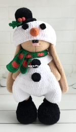 Knittoypatterns - Natalya Solovjeva - Natalia Solovieva - Snowman Outfit