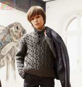 Childs Cable Knit Sweater by Schachenmayr