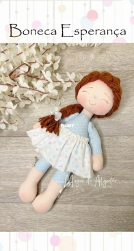 Atelier Magia de Algodao - Maria Clara Schvambach - Hope Doll - Boneca Esperanca - Portuguese - Free
