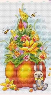 Pumpkin with hare by Antonina Lebedeva