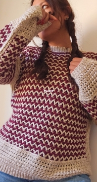 Sweater Toscana -Colores Santos Crochet - Gisela Elizabeth Cejas