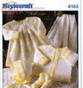 Stylecraft 4163 - Baby Shawl and layette (4 Ply)