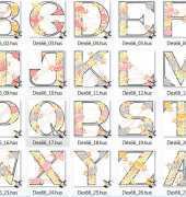 Husqvarna Card 066 Vintage Alphabet - for Machine Embroidery(ME)