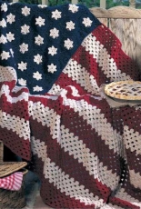 Leisure Arts - Linda Daley- All American Afghan- Free