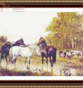 Classic Cross Stitch AN 125 - At the Watering Spot