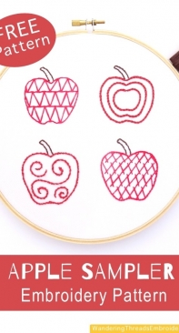 Wandering Threads - Apple Sampler Embroidery Pattern - Free