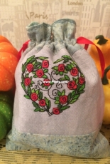 Bag with red flowers