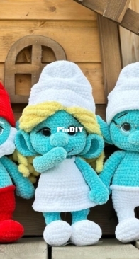 Parkaeva HM / Easy Crochet Love - Anastasia Parkaeva - Smurfs - Russian