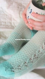 Mint Tea Socks by Debbie Ford - Free