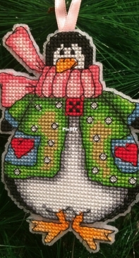 Christmas toy Penguin from the magazine All about Needlework