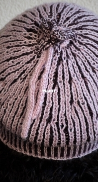 Reversible Rose Brioche Cap by Claudia Finlay -Free