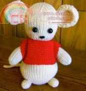 YvonneKnits Mouse Baby Knit Doll