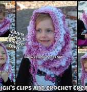 Calleighs Clips - Elisabeth Spivey - Candy Stripes Hooded Cowl