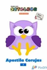 Criando com Retalhos -Felting Owls N°3-Free-Portuguese