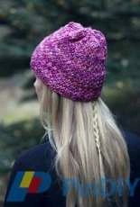 Pink Basket Weave Beanie by Katrine Hammer Free