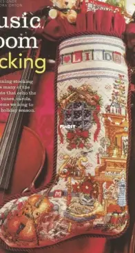 Music Room Stocking by Sandy Orton for Kooler Design Studio from Cross Stitch and Needlework Winter 2016 XSD