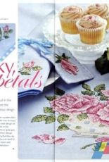 Blue Sky Pink Petals by Caroline Palmer from Cross Stitch Collection 185 XSD