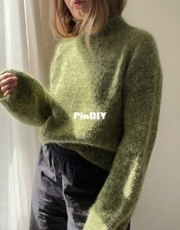 Sung Sweater by Karoline Skovgaard Bentsen - Aegyoknit - English or Norwegian